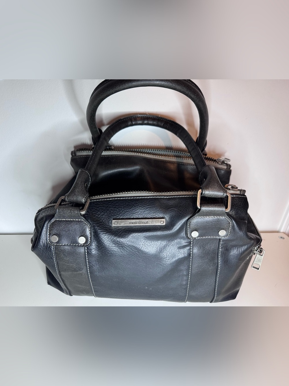 Matt & Nat Black Vegan Leather Satchel